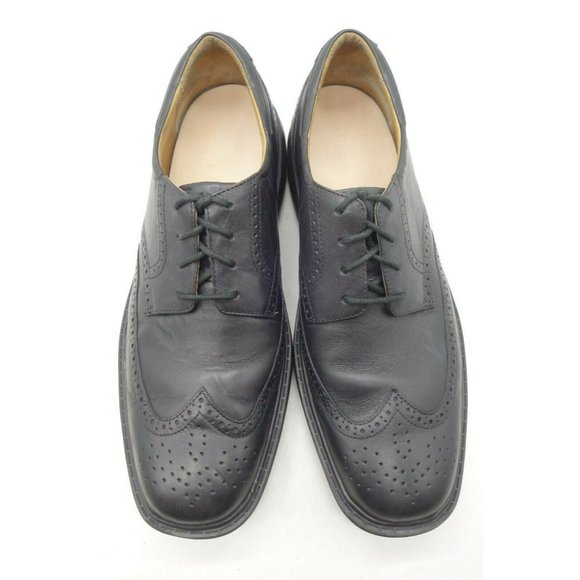 Dr Comfort Wing Black Leather Wingtip Lace Up Oxfords Shoes Men\'s 11.5 M main image 10